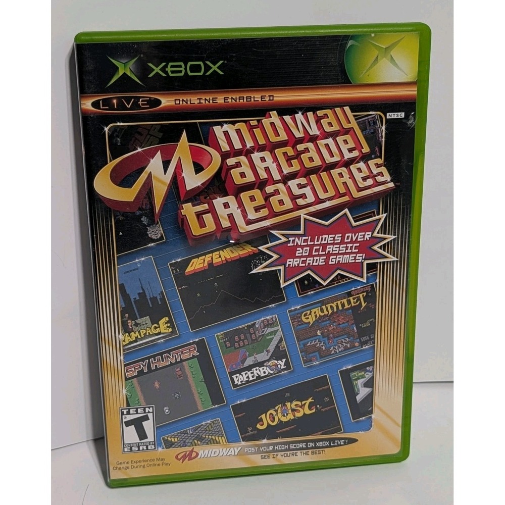 Midway Arcade Treasures Xbox Game CIB 20+ Classic Games Defender Joust